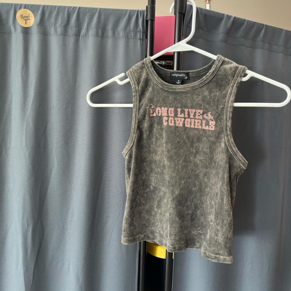 cowgirl crop tank top